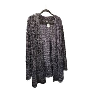 Alfani Charcoal Fuzzy Cardigan